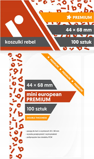 KOSZULKI Na Karty Rebel 44x68 mm Mini European Premium 100 Sztuk