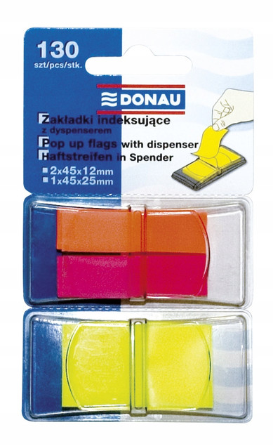 Zakładki indeksujące Donau mix kolorów 130 karteczek