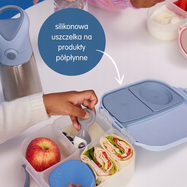 B.Box Mini Lunchbox Lemon Twist – Szczelna Śniadaniówka z Przegródkami dla Dziecka 1l