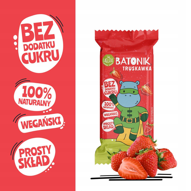 Batonik truskawka 20 g HELPA