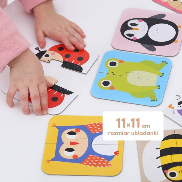 Puzzle Układam połówki Zwierzęta Bright Junior Media