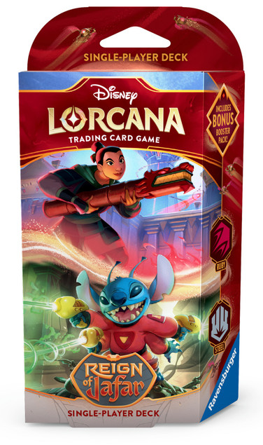 Disney Lorcana: Reign of Jafar (Set 8) Ruby & Steel Starter Deck