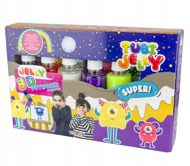 Potworki Małe Akwarium Tubi Jelly 3D 6 kolorów TU3329