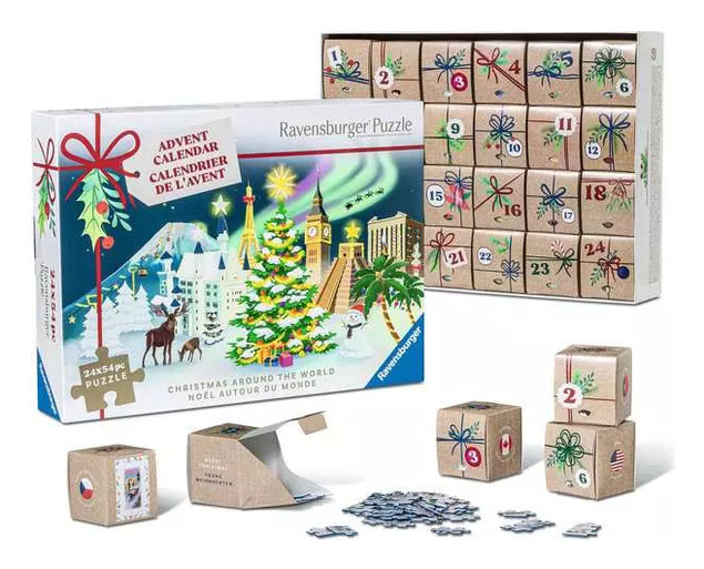Kalendarz adwentowy puzzlowy 24x54el Ravensburger