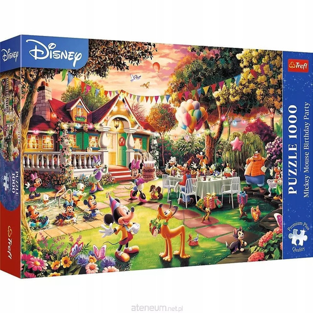 Puzzle Trefl 1000 elementów Przyjęcie urodzinowe Myszki Mickey