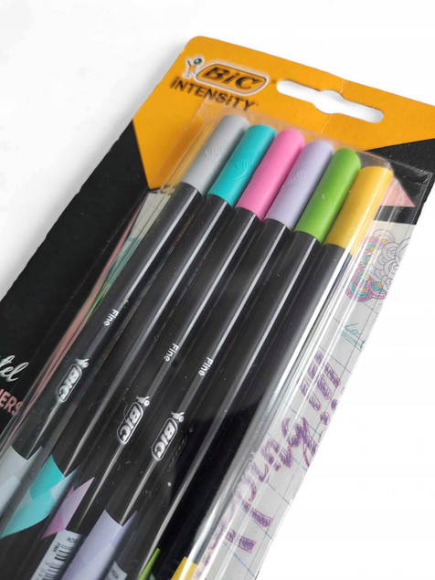 Cienkopisy BIC Intensity Fine Pastel 6 Kolorów 0,4mm Zestaw