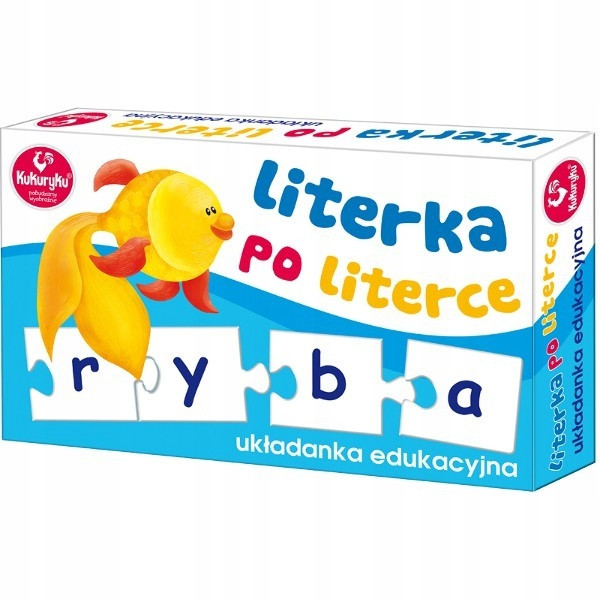 Układanka Edukacyjna LITERKA PO LITERCE Kukuryku - Nauka Czytania Słów