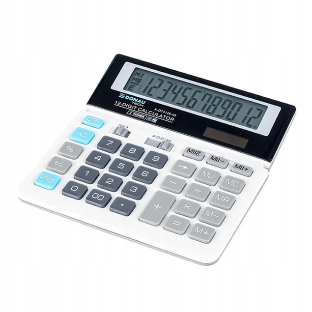 Kalkulator DONAU TECH K-DT4126-09 - widok z boku