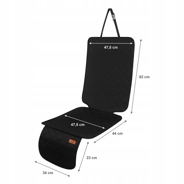 Akuku Mata Ochronna pod Fotelik Samochodowy ISOFIX Wodoodporna Czarna A0675