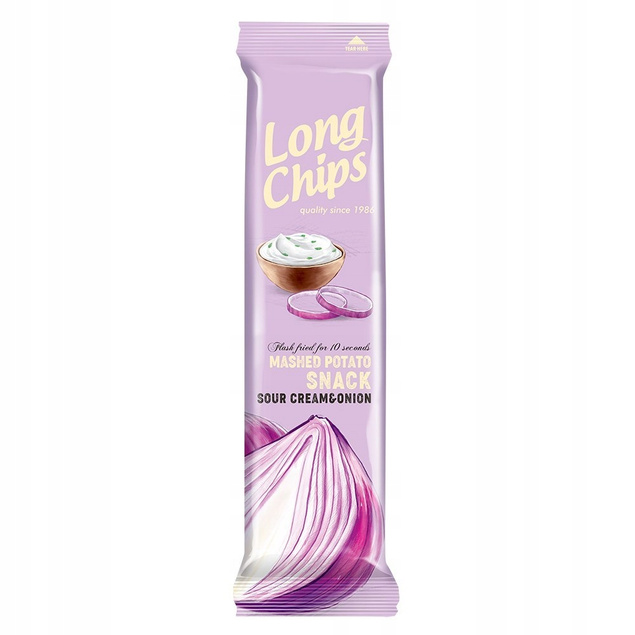Long Chips ZESTAW 5 szt Śmietana z cebulką Ser Pomidory Kebeb Sól 75 g