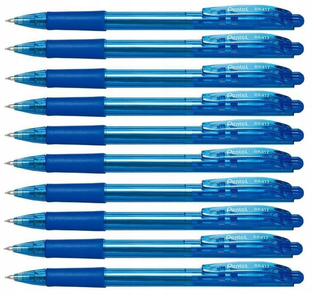 Długopis automat Pentel BK417 WOW niebieski - zestaw 10 sztuk