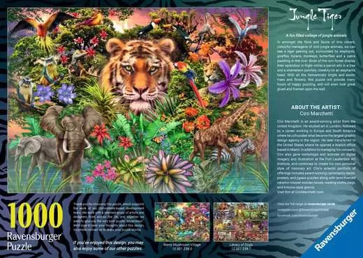 Puzzle Ravensburger 1000 Tygrys w ogrodzie