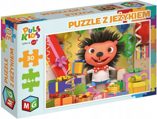 Puzzle Z Jeżykiem 30 Układanka URODZINY Jeż Prezenty Jeżyk 4+ Multigra