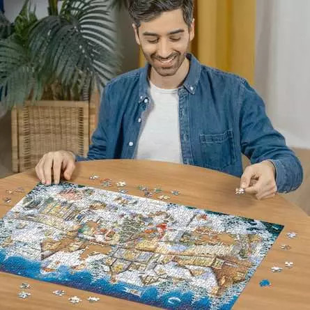 Puzzle 1000 Białe święta 50 urodziny Ravensburger