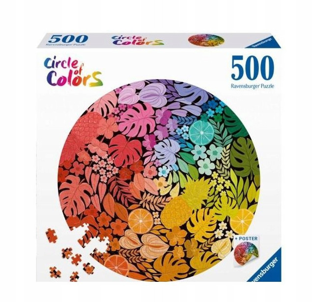 PUZZLE 2D 500 PALETA KOLORÓW. TROPIKI