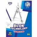 Blok techniczny A3 biały 10 kartek Astra