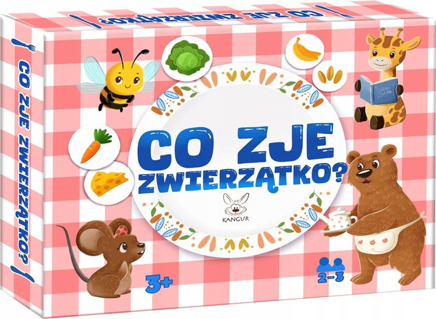 Gra Co zje Zwierzątko? Kangur - Edukacyjna Planszówka 3+