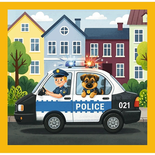 Puzzle Trefl 106 elementów Puzzle 3w1 Rodzina Treflików Radosne uśmiechy