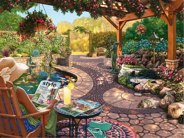 Puzzle Ravensburger 750 elementów Piękne podwórko