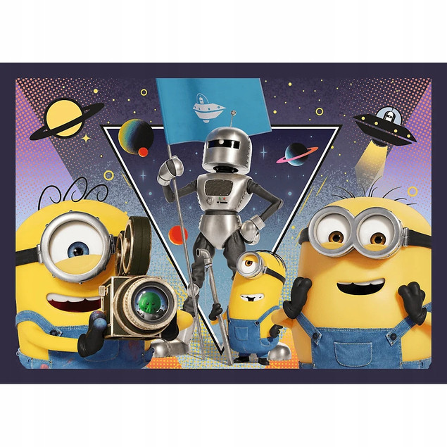 Puzzle Trefl 207 elementów Puzzle 4w1 Nowe przygody Minionków