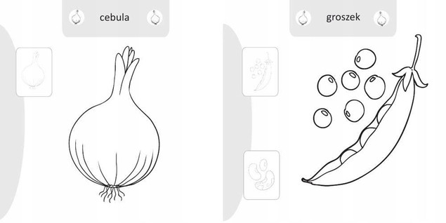 Malowanie-doklejanie. Warzywa