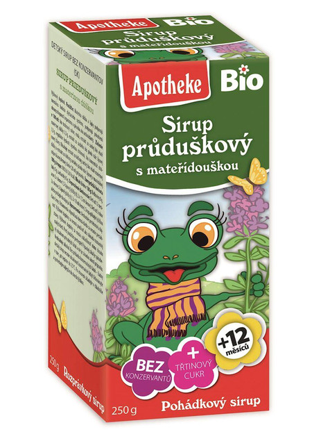 SYROP DLA DZIECI Z TYMIANKU I DZIKIEJ RÓŻY PO 1 ROKU BIO 250 g - APOTHEKE