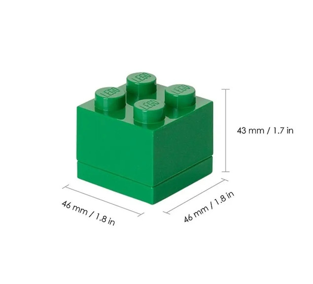 Pojemnik LEGO Mini 2x2 Żółty 40111732 na Przekąski i Drobiazgi