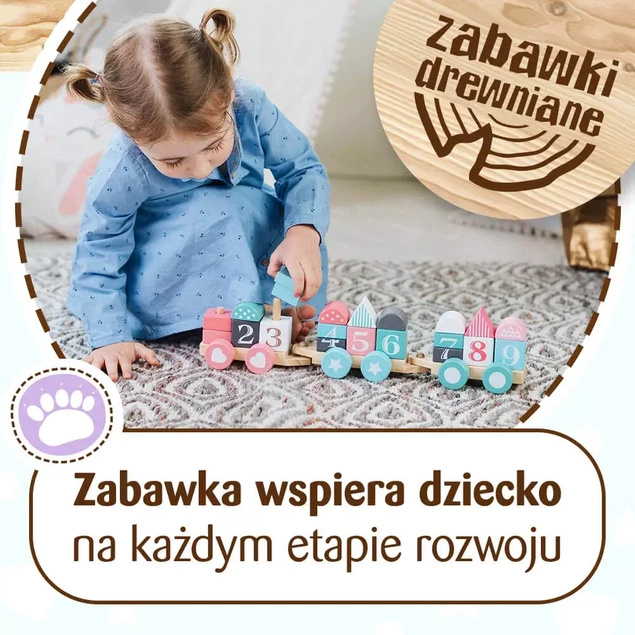 ZABAWKA DREWNIANA PIESEK BOBASKI I MIŚ TREFL
