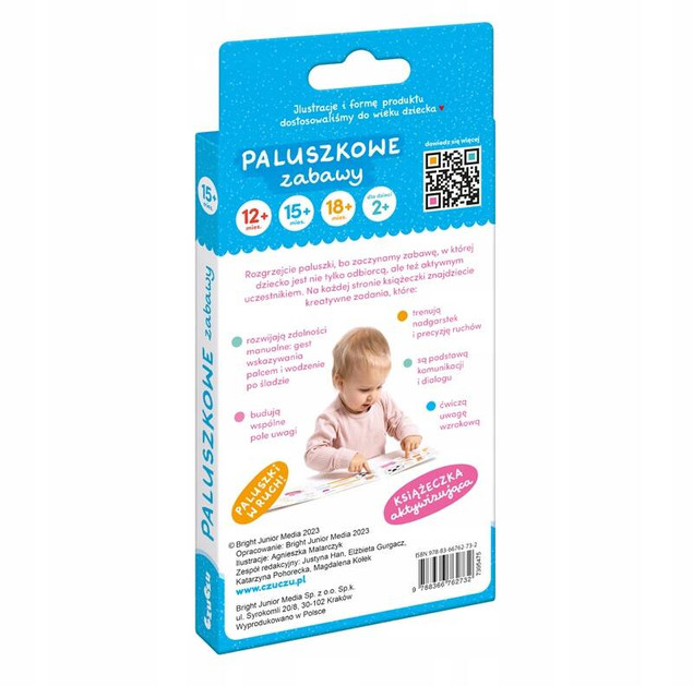Paluszkowe Zabawy Książeczka Aktywizująca Dla Dzieci 15M+ CzuCzu