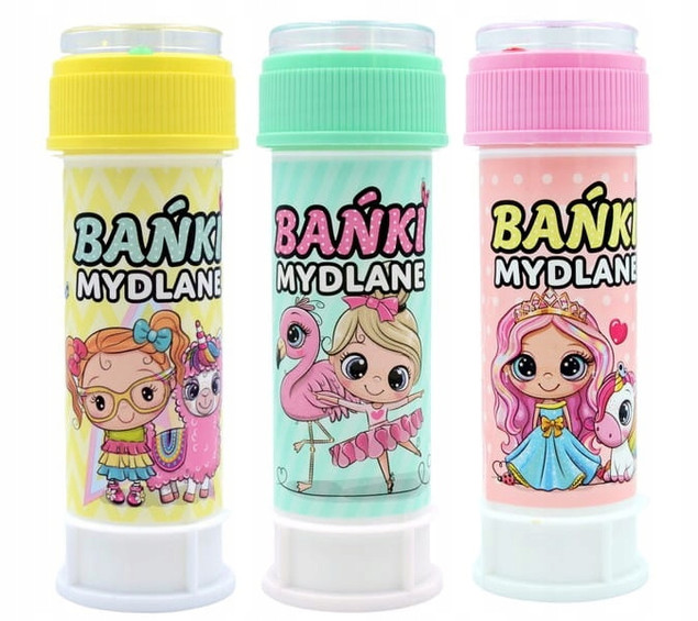 BAŃKI MYDLANE Trwałe 60ml Pastel Dla Dziewczynek Schemat