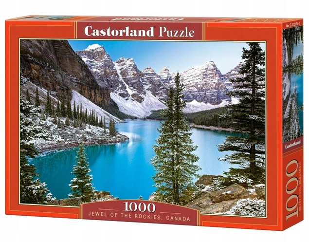 Puzzle 1000 Układanka Krajobraz JEZIORO Zima Góry Las Śnieg 9+ Castor