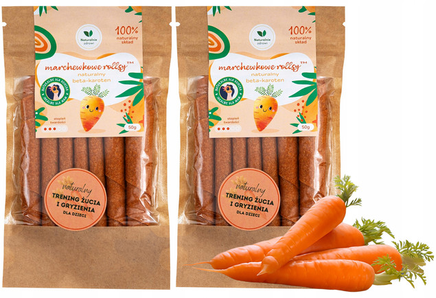 2x Rollsy MARCHEWKOWE Naturalne 50g Naturalnie Zdrowi