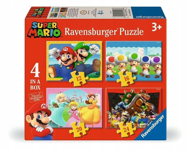 Puzzle Ravensburger 12 elementów Puzzle 4w1. Super Mario