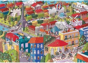 PUZZLE 1000 UFT EYE SPY PODRÓŻ PARYŻ WIEŻA EIFFLA