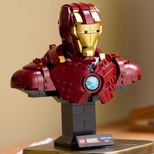LEGO 76327 Marvel Popiersie Iron Man MK4 Model Kolekcjonerski
