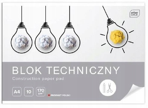 Blok techniczny A4 170g szkoła plastyka Interdruk