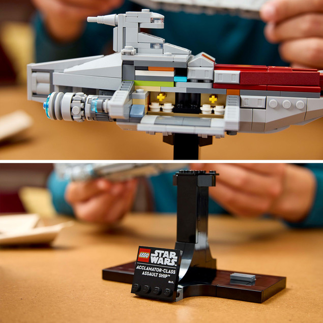 LEGO Star Wars 75404 Okręt Szturmowy klasy Acclamator – Kolekcjonerski Model dla Dorosłych