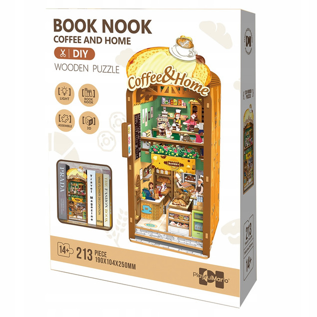 Zestaw DIY Book Nook: Książkowy Zakątek Kawiarnia