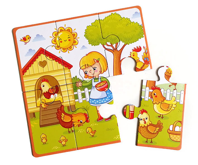 Puzzle Tactic Moje Pierwsze Puzzle Farma 6 el. dla Dzieci 3+