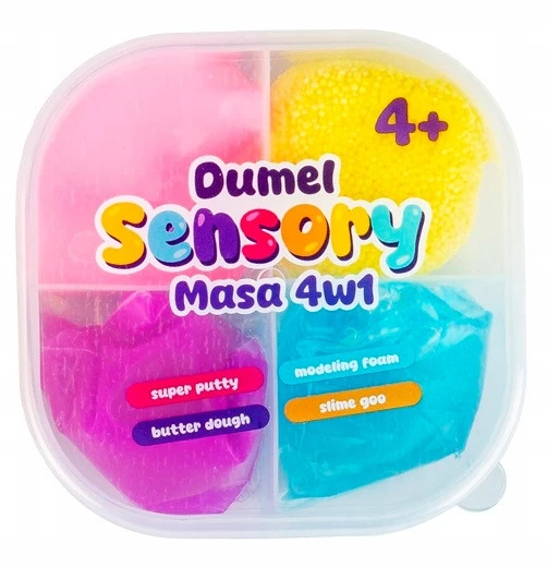 DUMEL SENSORY Masa Plastyczna 4w1 Gniotek Slime