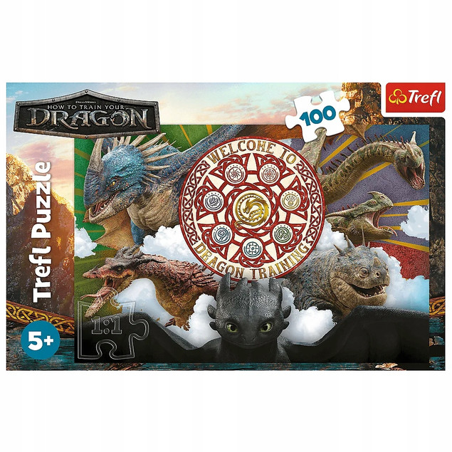 Puzzle Trefl 100 elementów Jak wytresować smoka