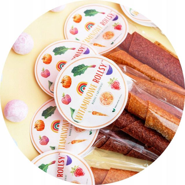 Rollsy Owocowe Dla Dzieci Twiksy TRUSKAWKA MARCHEW Zdrowa Przekąska 15g x6