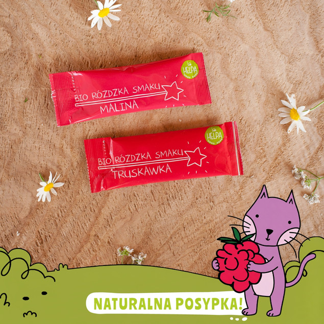 Różdżki Smaku Truskawka Malina 20g Helpa