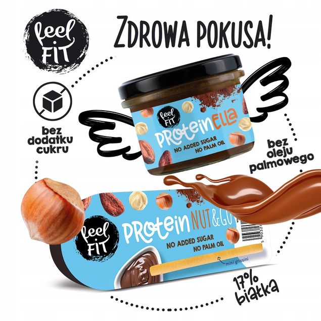 Krem czekoladowo-orzechowy feel FIT Protein NUT & GO 25 g