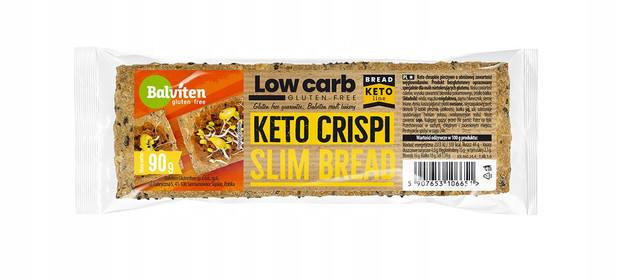 Balviten KETO Crispi Slim Bread Chrupkie Pieczywo Bezglutenowe Migdałowe 90g
