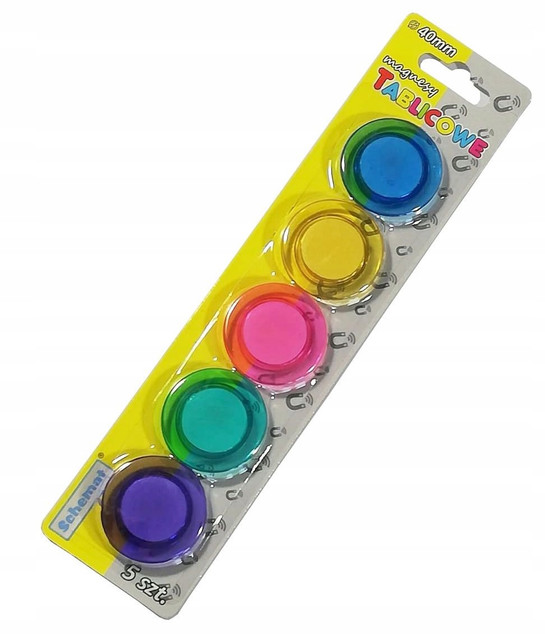 Magnesy do Tablic Biurowe 40mm, 5 sztuk
