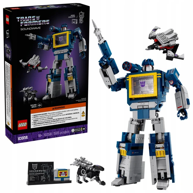 LEGO Icons 10358 Transformers: Soundwave Model Kolekcjonerski_7