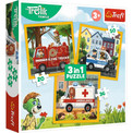 Puzzle Trefl 106 elementów Puzzle 3w1 Rodzina Treflików Radosne uśmiechy