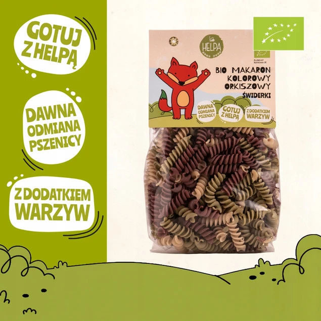 Bio Makaron Kolorowy Orkiszowy Świderki 250 g_2