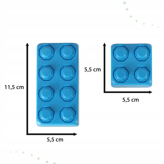 Marioinex Klocki Budowlane CEGŁY JUNIOR Konstrukcyjne 60 Elementów 1+